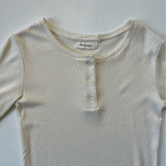 Twothirds Pointelle Henley Tee Small - Picture 4 of 9